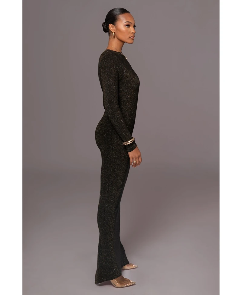Jluxlabel Women's Night Shimmers Asymmetrical Maxi Dress