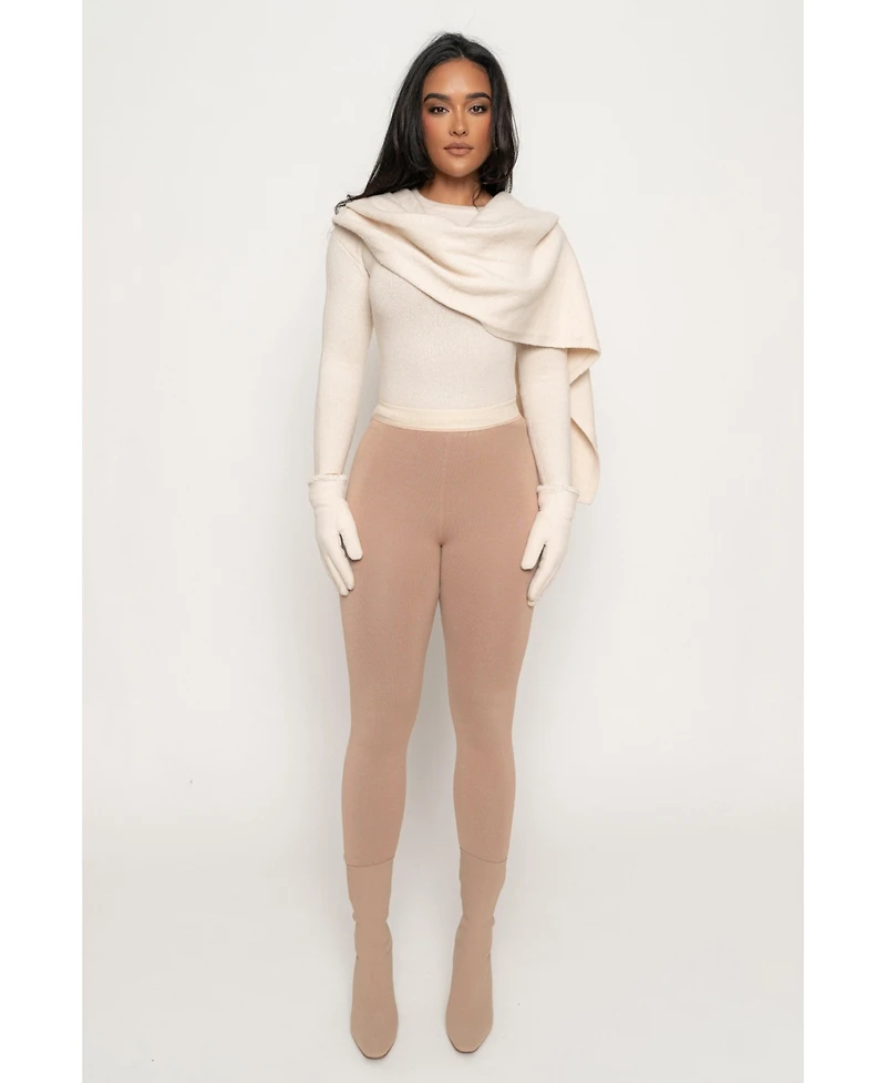 Jluxlabel Women's Ribbed Scarf Top
