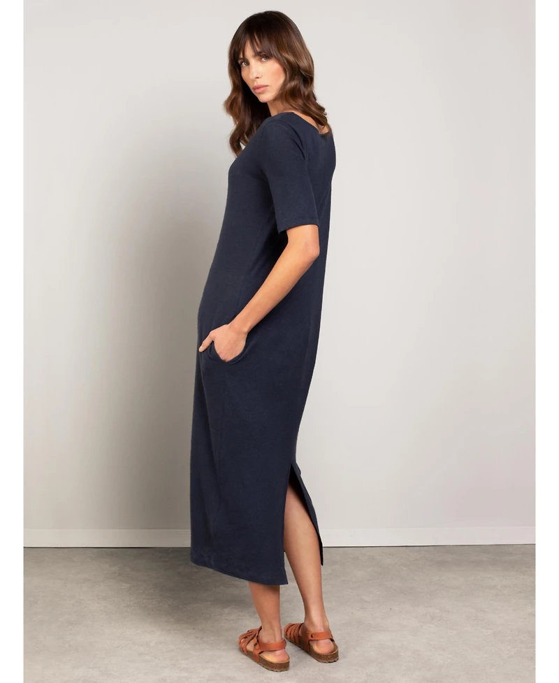 Celtic & Co. Women's Linen Blend Midi Dress
