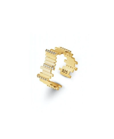 Spero London New Multiple Bar Sterling Silver Ring