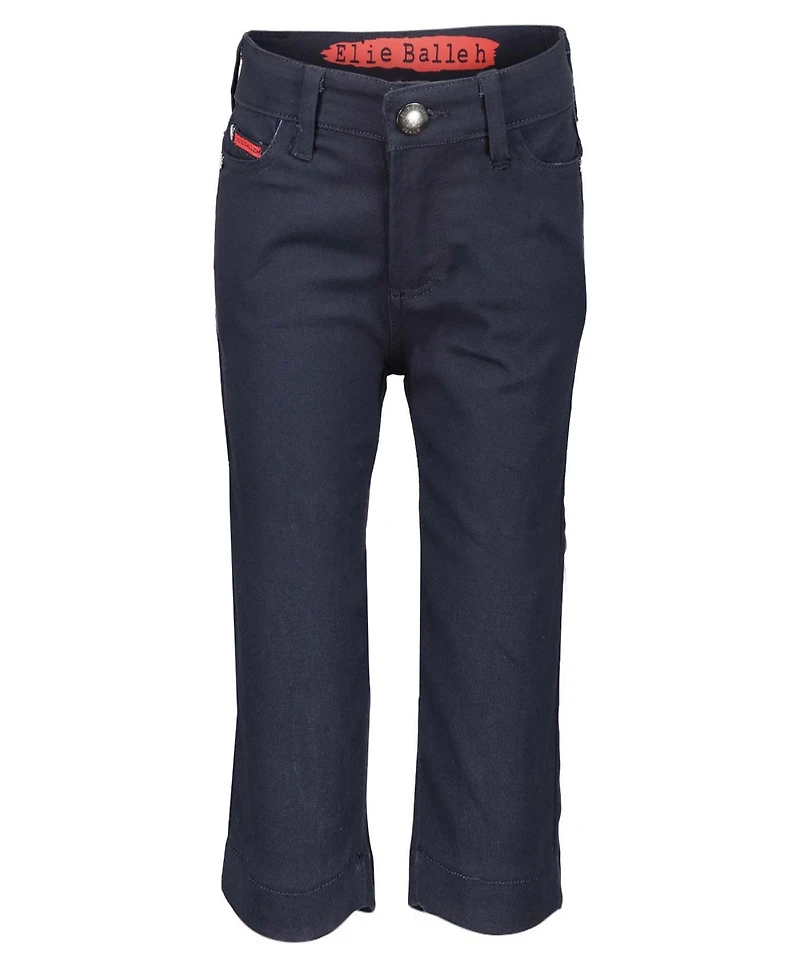 Elie Balleh Big Boys Navy Slim Fit 5 Pocket Twill Pants