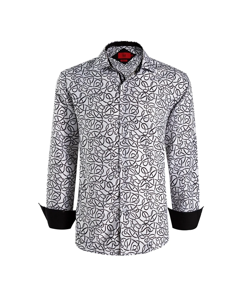 Elie Balleh Big Boys Slim Fit Swirl Print Button-Down Shirt