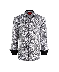 Elie Balleh Big Boys Slim Fit Swirl Print Button-Down Shirt