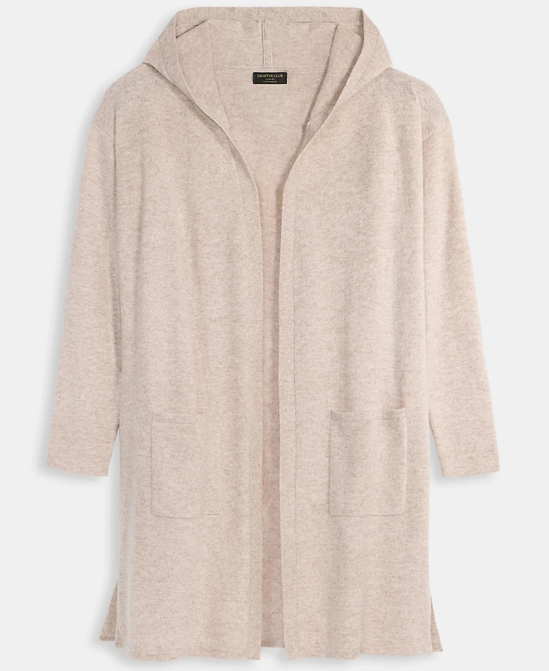 Charter Club Women's 100% Cashmere Open-Front Hoodie, Macy's Exclusive