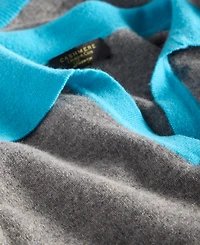 Charter Club Women's 100% Cashmere Colorblocked Collared Sweater, Macy's Exclusive