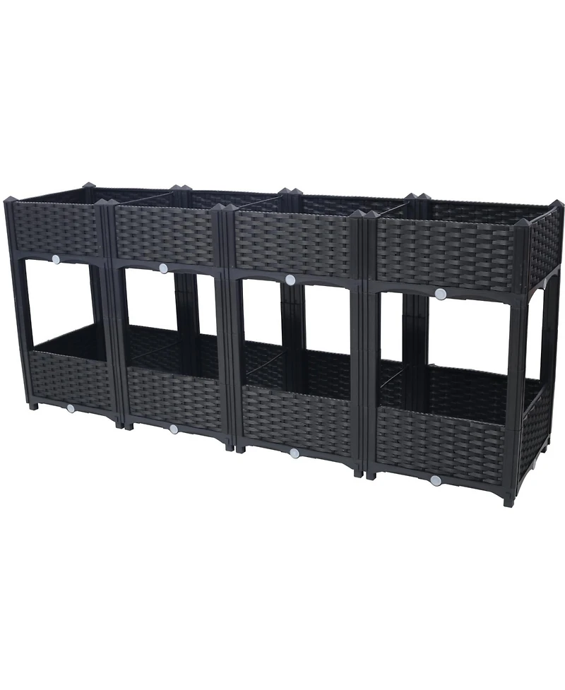 Streamdale Elevated Planter Box with Drainage (63"x15.7"x27.7")