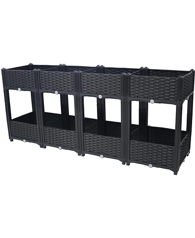 Streamdale Elevated Planter Box with Drainage (63"x15.7"x27.7")