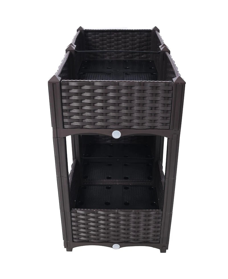 Streamdale Raised Garden Planter Box with Drainage, 31.5"x15.7"x27.7