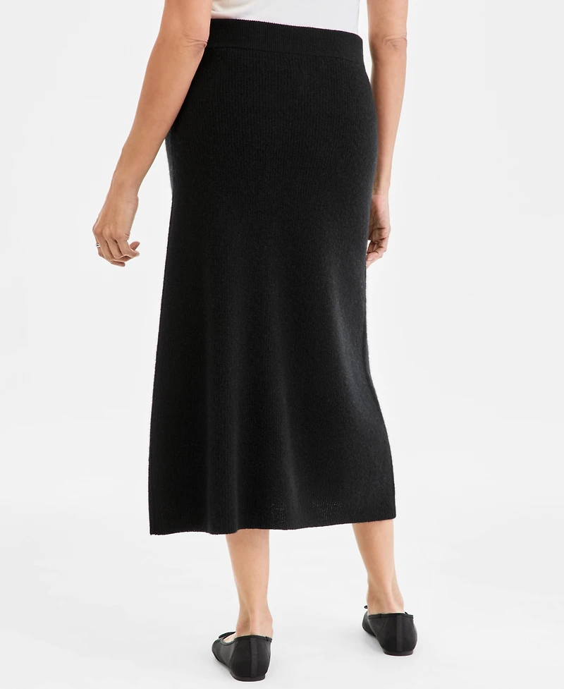 Charter Club Women's 100% Cashmere A-Line Shaker Midi Skirt, Macy's Exclusive
