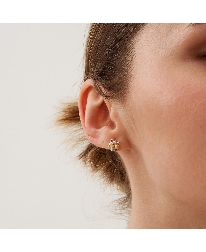 Spero London Sterling Silver Dorissa Beaded Stud Earring