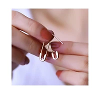 Spero London Sterling Silver Safety Pin Earring