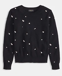 Charter Club Women's 100% Cashmere Embellished Chunky Crewneck Sweaters, Macy's Exclusive