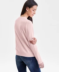 Charter Club Women's 100% Cashmere Love Embroidered Sweater, Macy's Exclusive