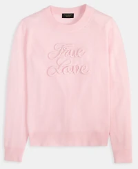 Charter Club Women's 100% Cashmere Love Embroidered Sweater, Macy's Exclusive