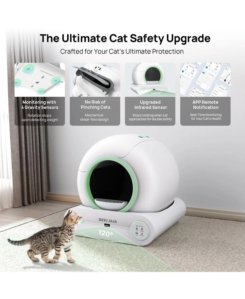 Self Cleaning Cat Litter Box-Green