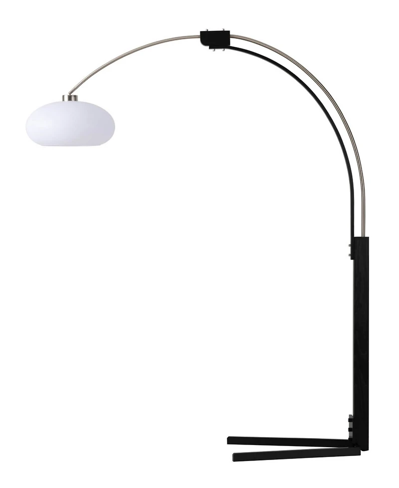 Nova of California 84" Wood Morelli Lucite Arc Floor Lamp