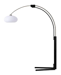 Nova of California 84" Wood Morelli Lucite Arc Floor Lamp