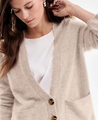 Charter Club Women's Brushed 100% Cashmere Boyfriend Cardigan, Macy's Exclusive