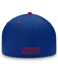 Fanatics Men's Blue/Red Co Rockies Heritage Retro Fitted Hat