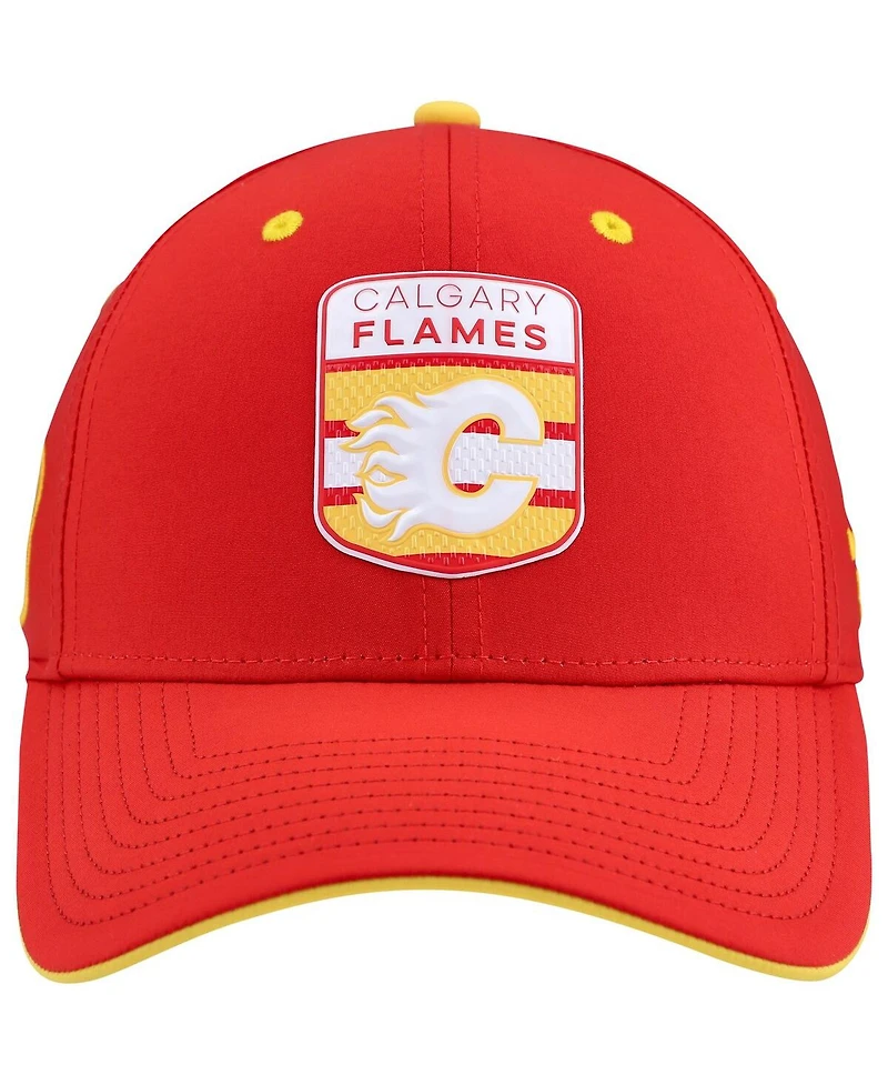 Fanatics Men's Red Calgary Flames Authentic Pro Draft Stretch-Fit Hat