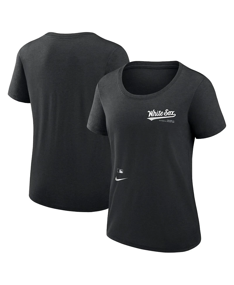 Nike Women's Black Chicago White Sox Authentic Collection Performance Scoop Neck T-Shirt