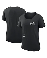 Nike Women's Black Chicago White Sox Authentic Collection Performance Scoop Neck T-Shirt