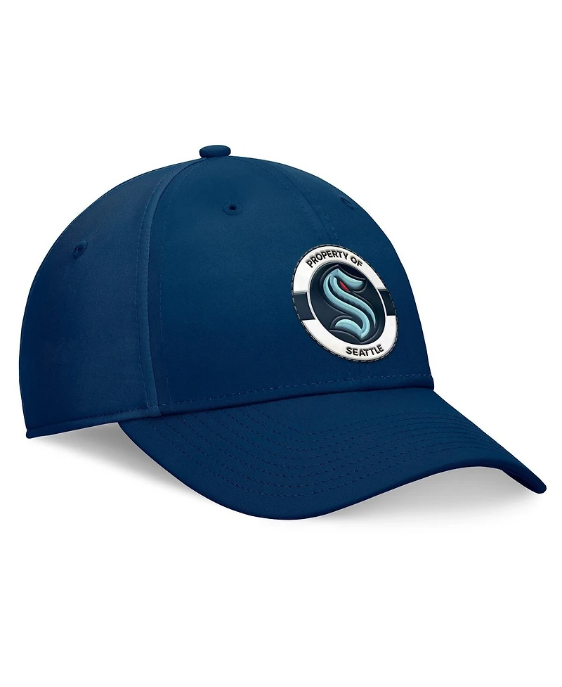 Fanatics Men's Deep Sea Blue Seattle Kraken Authentic Pro Training Camp Flex Hat