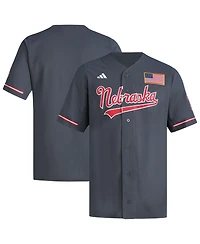 Adidas Men's Gray Nebraska Huskers Replica Baseball Jersey