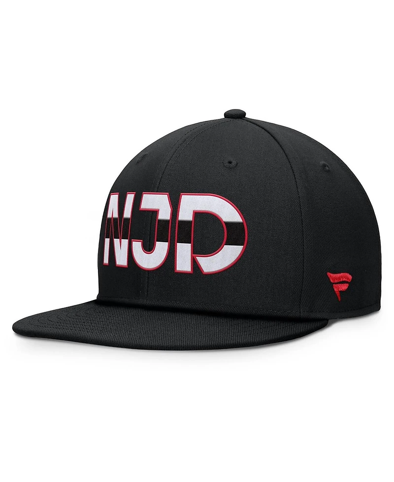 Fanatics Men's Black New Jersey Devils Authentic Pro Rink Snapback Hat