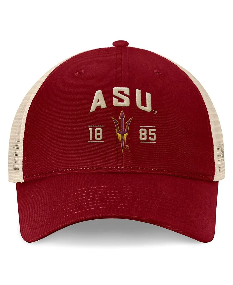 Top of the World Men's Maroon Arizona State Sun Devils Heritage Waylon Trucker Adjustable Hat