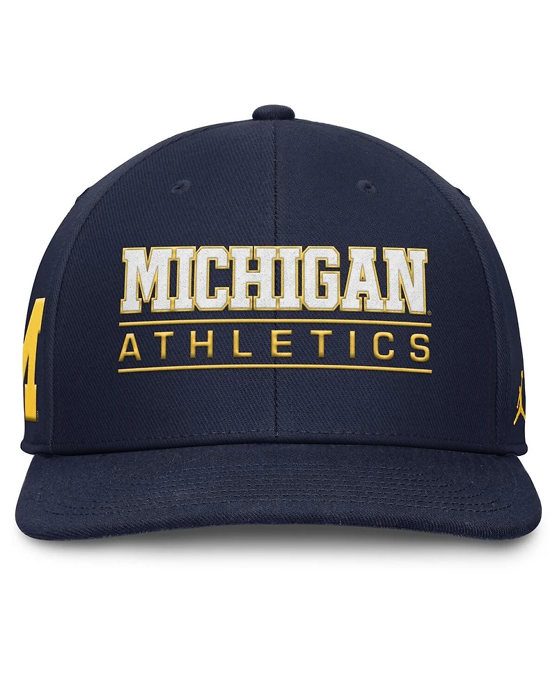 Jordan Men's Navy Michigan Wolverines Athletics Pro Adjustable Hat