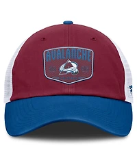 Fanatics Men's Burgundy Colorado Avalanche Fundamental One-Time Trucker Adjustable Hat