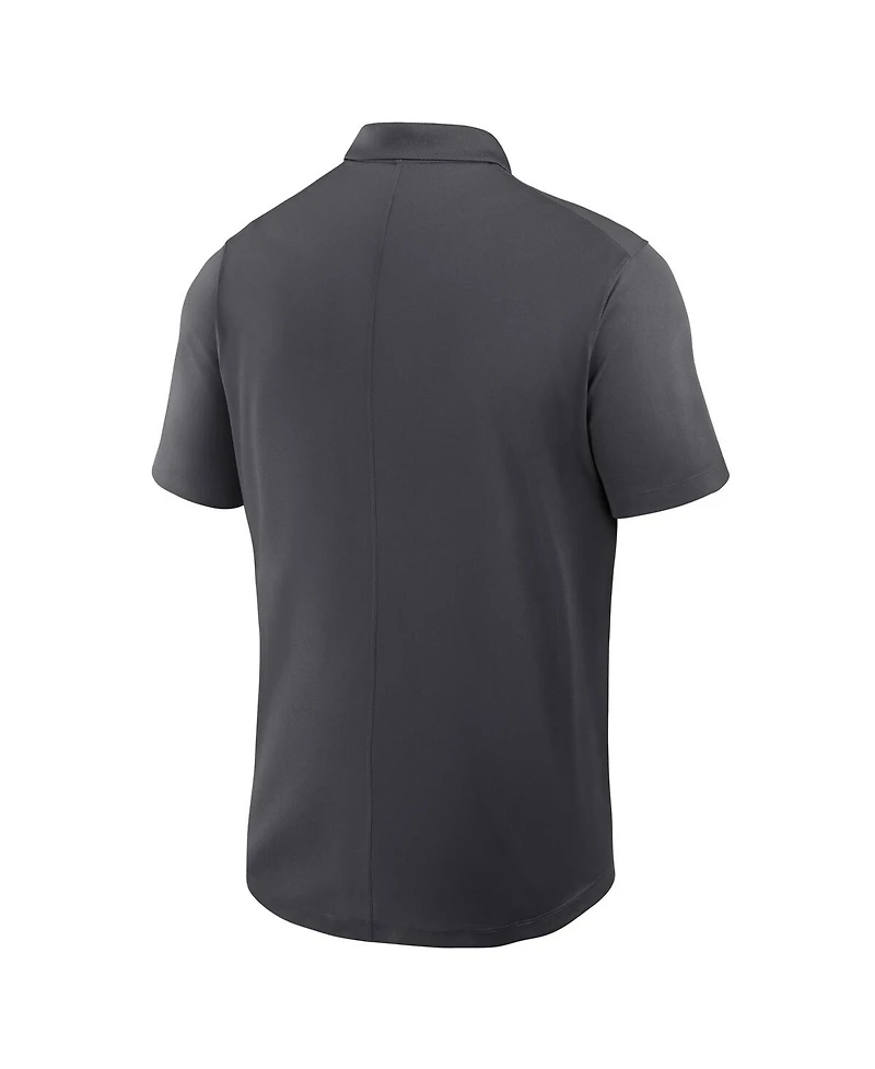 Nike Men's Anthracite Georgia Bulldogs Primetime Victory Primary Logo Performance Polo Shirt