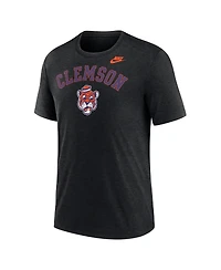 Nike Men's Heather Black Clemson Tigers Legacy Arch Tri-Blend T-Shirt