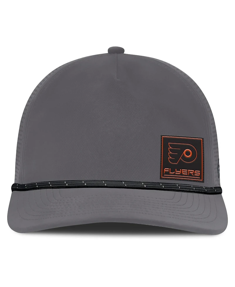 Fanatics Men's Gray Philadelphia Flyers Captain Rope Adjustable Hat