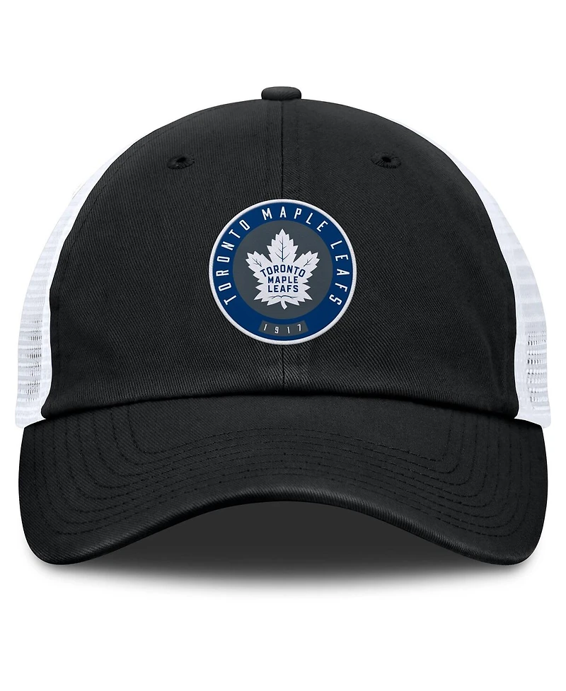 Fanatics Men's Black/Gray Toronto Maple Leaf's Averie Trucker Adjustable Hat