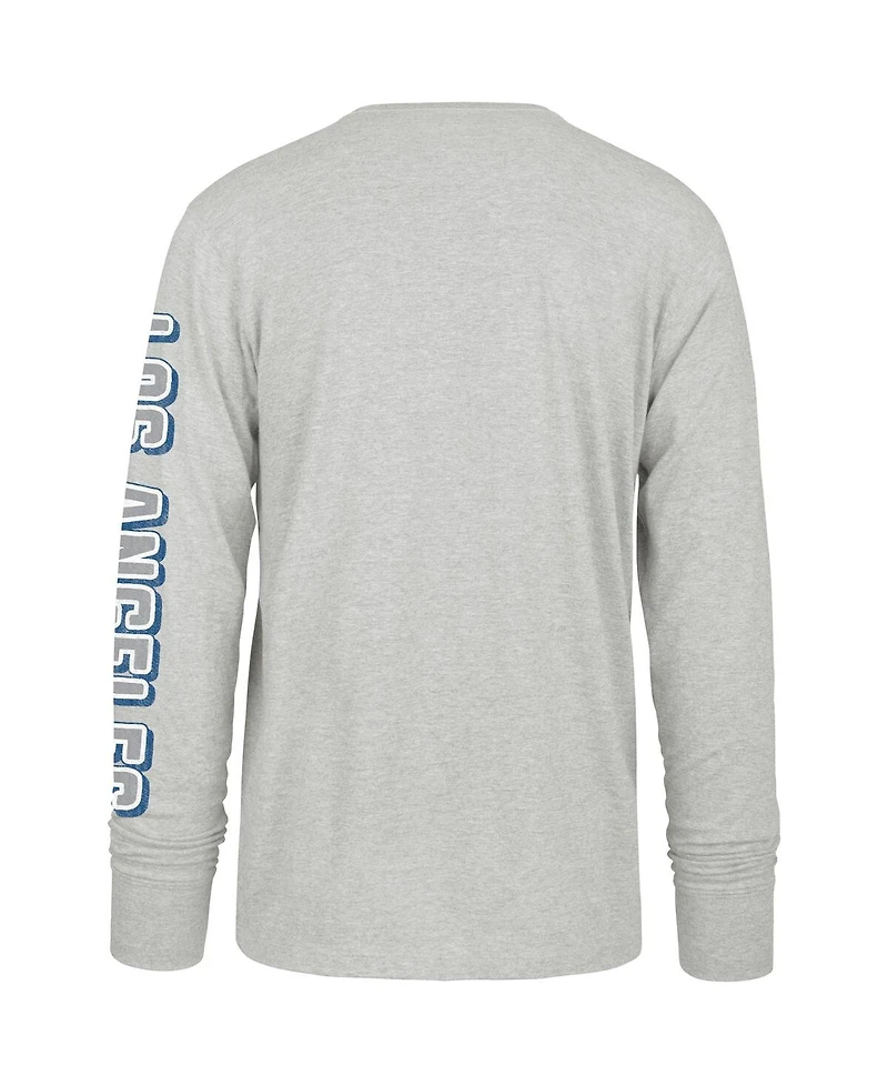 47 Brand Men's Gray Los Angeles Dodgers Fair Ball Franklin Long Sleeve T-Shirt