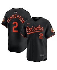 Nike Men's Gunnar Henderson Black Baltimore Orioles Alternate Limited Player Jersey
