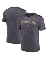 Nike Men's Black Florida State Seminoles 2025 Sideline Velocity Performance T-Shirt