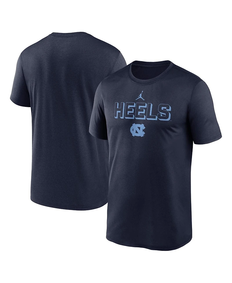 Jordan Men's Navy North Carolina Tar Heels 2025 Sideline Legend Performance T-Shirt
