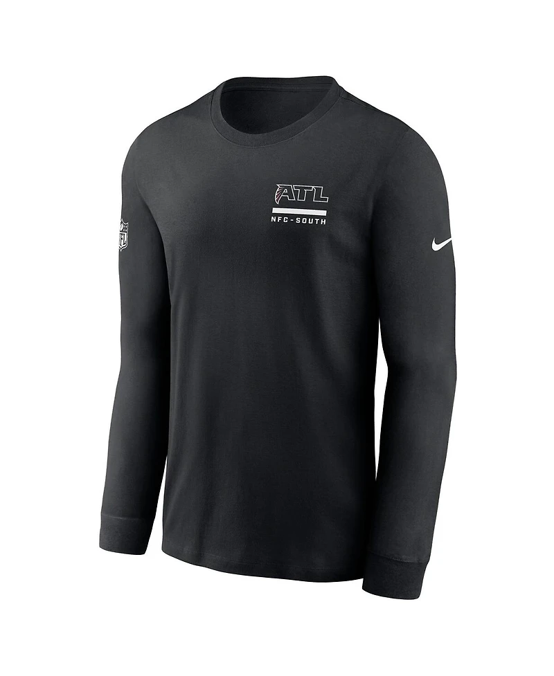 Nike Men's Black Atlanta Falcons Sideline Performance Long Sleeve T-Shirt