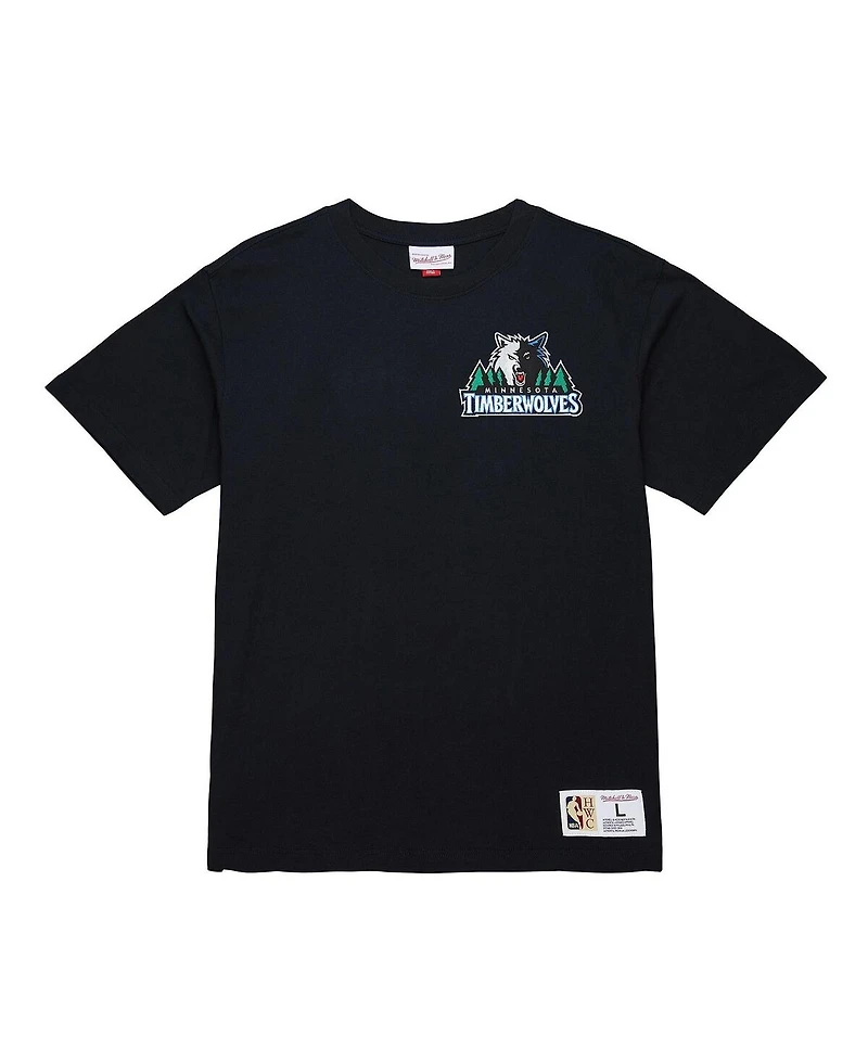Mitchell & Ness Men's Kevin Garnett Black Minnesota Timberwolves Hardwood Classics Nba Legends T-Shirt