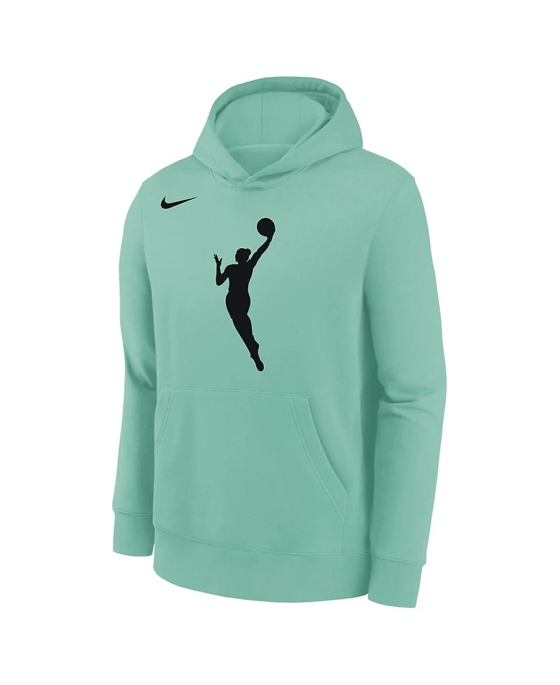 Nike Big Boys and Girls Mint Wnba Logo Essential Team Pullover Hoodie