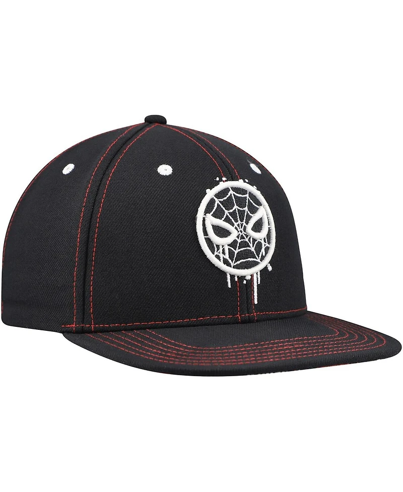 Lids Big Boys and Girls Black Spider-Man Glow-in-the-Dark Snapback Hat
