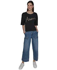 Karl Lagerfeld Paris Women's Embellished Amour T-Shirt