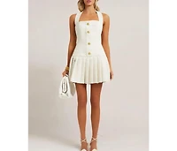 Heiress Beverly Hills Women's Tweed Flare Mini Dress