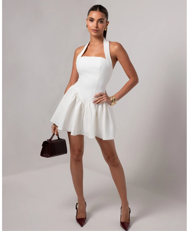 Heiress Beverly Hills Women's Halter Contour A-Line Mini Dress