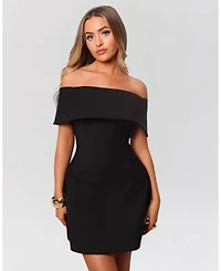 Heiress Beverly Hills Women's Strapless Off The Shoulder A-Line Mini Dress