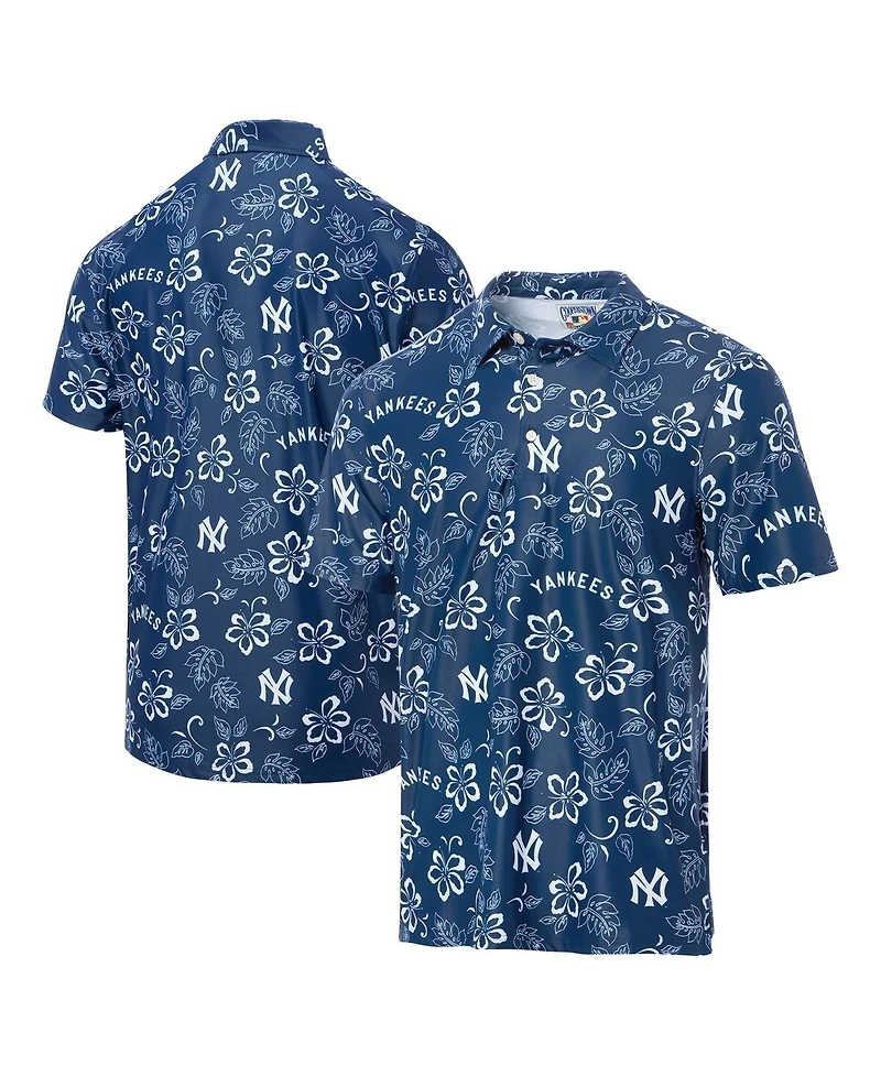 Reyn Spooner Men's Navy New York Yankees Cooperstown Collection Performance Polo Shirt