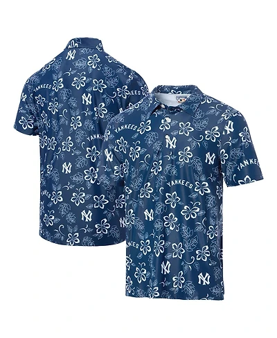 Reyn Spooner Men's Navy New York Yankees Cooperstown Collection Performance Polo Shirt